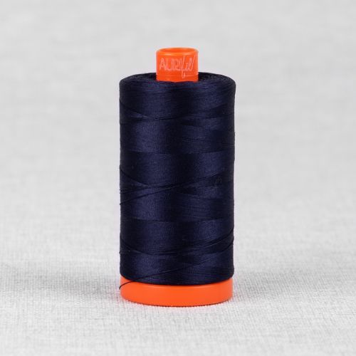FIL DE COTON AURIFIL MAKO 50 1300M - 2785 BLEU MARINE TRÈS FONCÉ