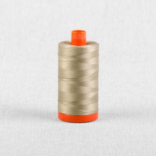 FIL DE COTON AURIFIL MAKO 50 1300M - 2900 VERT KAKI PÂLE