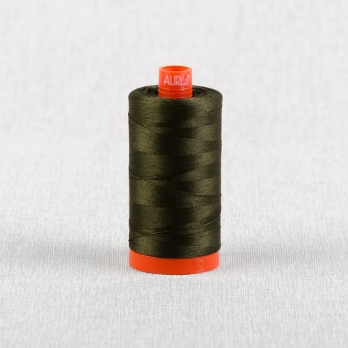 FIL DE COTON AURIFIL MAKO 50 1300M - 5012 VERT FONCÉ