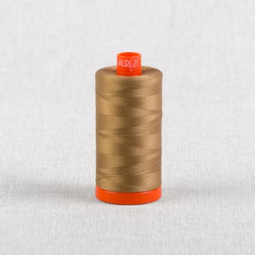 FIL DE COTON AURIFIL MAKO 50 1300M - 6010 PAIN GRILLÉ