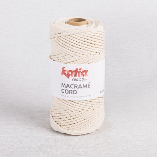 CORDE À MACRAMÉ 100% RECYCLÉE 5MM PAR KATIA - ÉCRU