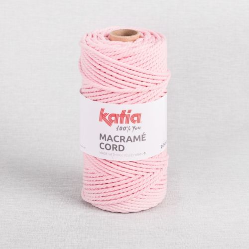 CORDE À MACRAMÉ 100% RECYCLÉE 5MM PAR KATIA - ROSÉ