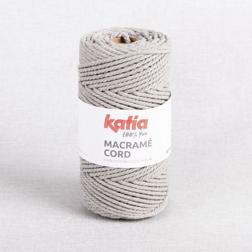 CORDE À MACRAMÉ 100% RECYCLÉE 5MM PAR KATIA - GRIS CLAIR