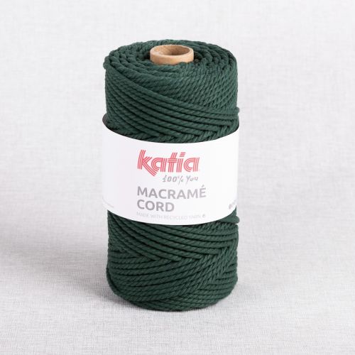 CORDE À MACRAMÉ 100% RECYCLÉE 5MM PAR KATIA - VERT BOUTEILLE