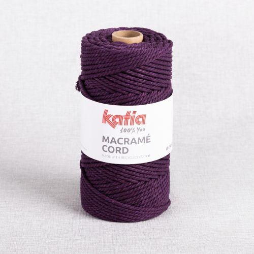 CORDE À MACRAMÉ 100% RECYCLÉE 5MM PAR KATIA - AUBERGINE