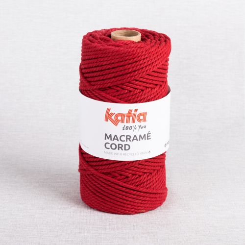 CORDE À MACRAMÉ 100% RECYCLÉE 5MM PAR KATIA - ROUGE