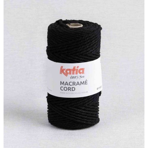 CORDE À MACRAMÉ 100% RECYCLÉE 5MM PAR KATIA - NOIR