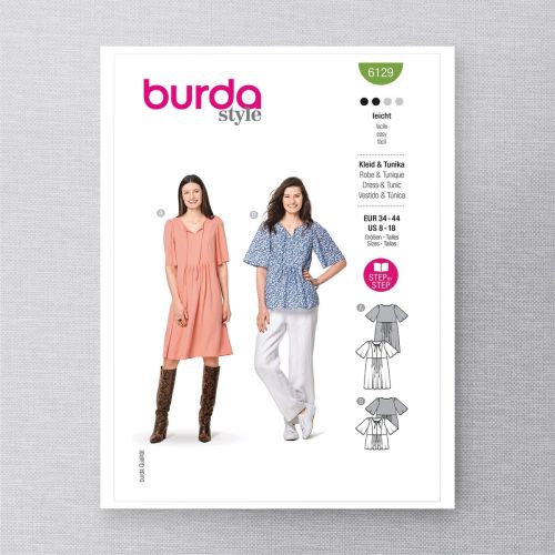 BURDA - 6129 ROBE ET TUNIQUE POUR FEMMES