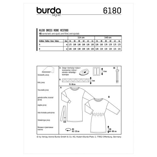 BURDA - 6180 ROBES POUR FEMMES