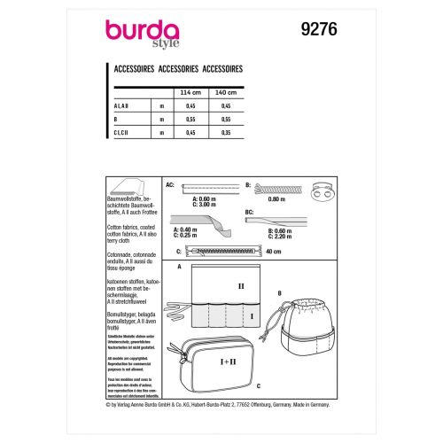 BURDA - 9276 ACCESSOIRES - SALLE DE BAIN