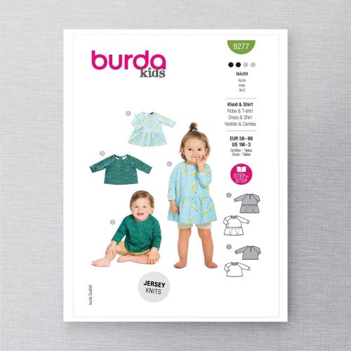 BURDA - 9277 ROBE ET T-SHIRT POUR ENFANT