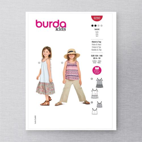 BURDA - 9280 ROBE ET HAUT POUR ENFANT