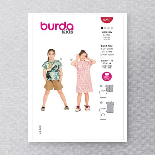 BURDA - 9282 T-SHIRT ET ROBE POUR ENFANT