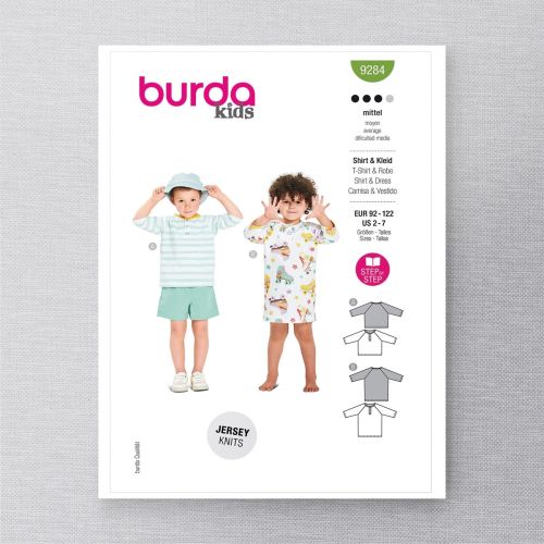 BURDA - 9284 T-SHIRT ET ROBE POUR ENFANT