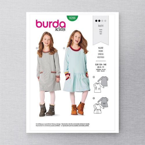 BURDA - 9286 ROBES POUR ENFANT