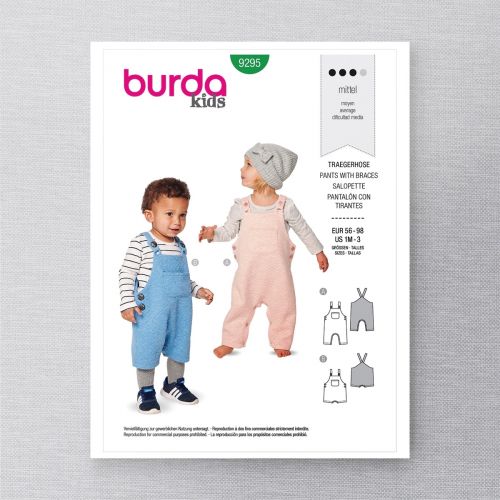 BURDA - 9295 SALOPETTES POUR ENFANT
