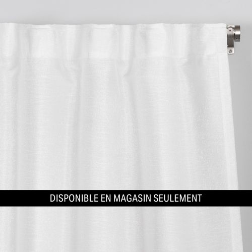 RIDEAU BRETELLES CACHÉES GLADSTONE 52 X 84 PO BLANC CASSÉ