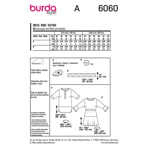 BURDA - 6060 ROBE ET TUNIQUE