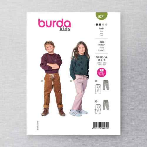 BURDA - 9271 PANTALONS POUR ENFANTS