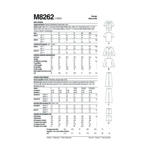 MCCALLS - M8261 COMBINAISONS ET ROBES POUR FEMMES - TP-M