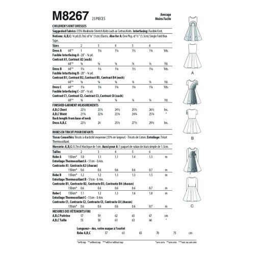 MCCALLS - M8267 ROBES POUR ENFANTS - 2-6