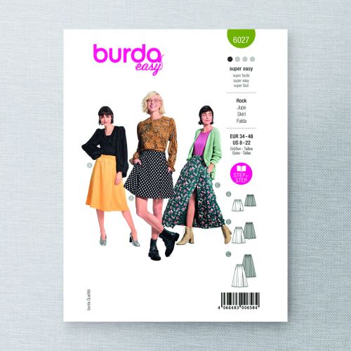 BURDA - 6027 JUPES ÉVASÉES