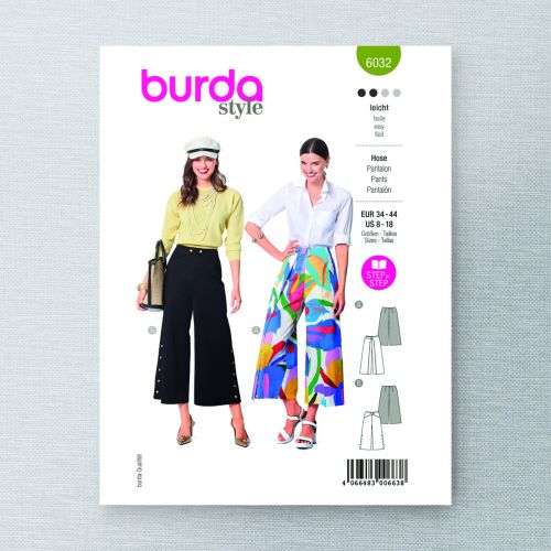 BURDA - 6032 PANTALONS AMPLES POUR FEMMES