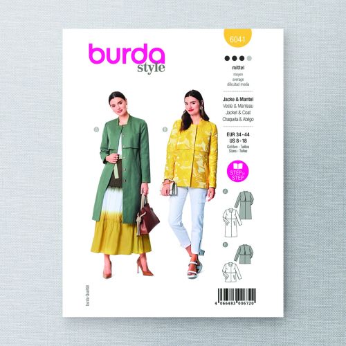 BURDA - 6041 VESTE ET MANTEAU POUR FEMMES