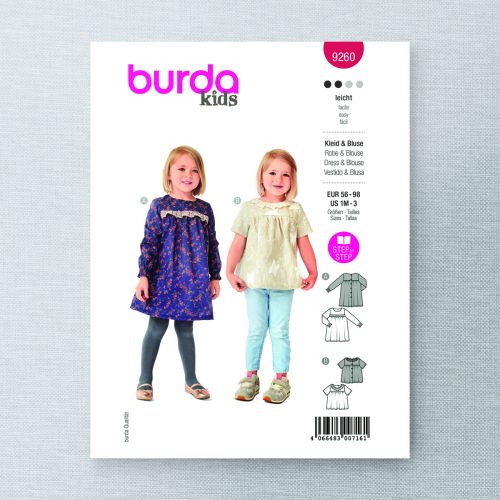 BURDA - 9260 ROBE ET BLOUSE POUR BÉBÉ