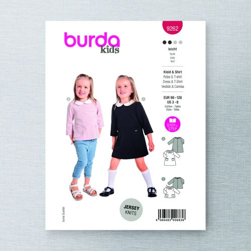 BURDA - 9262 ROBE ET T-SHIRT POUR ENFANTS