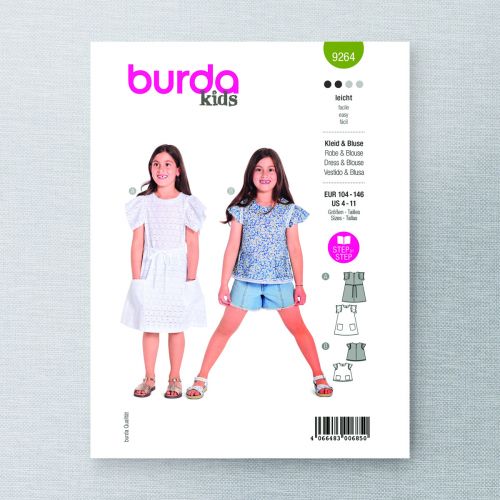 BURDA - 9264 ROBE ET BLOUSE POUR ENFANTS