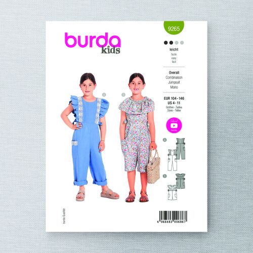 BURDA - 9265 COMBINAISONS POUR ENFANTS