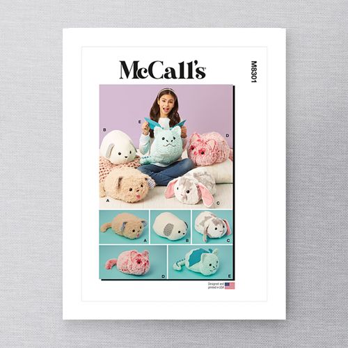 MCCALLS - M8301 - ANIMAUX EN PELUCHE 