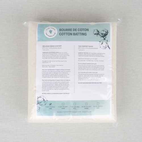 BOURRE COTON/POLY RECYCLÉ CLUB TISSUS - LIT DE BÉBÉ - 45 PO X 60 PO