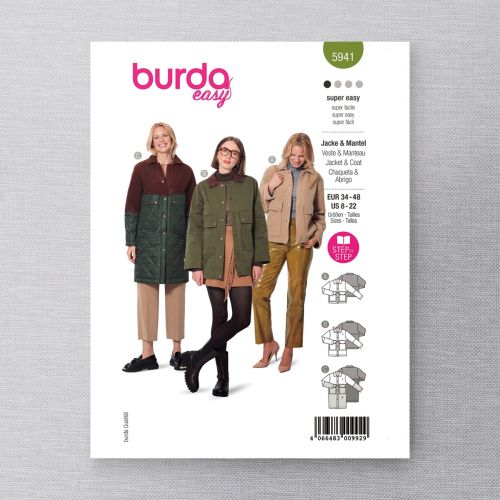 BURDA - 5941 - VESTE ET MANTEAU POUR FEMME