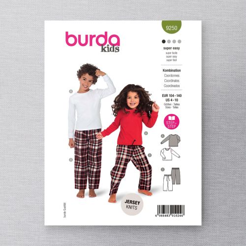 BURDA - 9250 - ENSEMBLES POUR FILLE