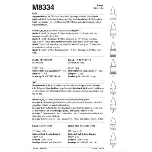 MCCALL'S - M8334 - SACS