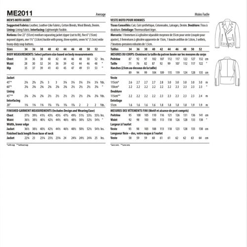 KNOW ME - ME2011 - VESTE MOTO POUR HOMMES