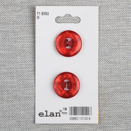 BOUTON ELAN - 19 MM 2 TROUS ROUILLE - ENS2