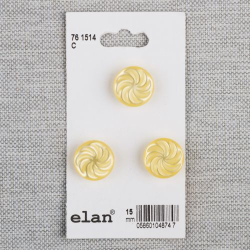 BOUTON ELAN - 15 MM TIGE JAUNE - ENS3