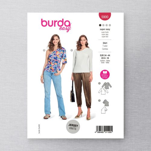 BURDA - 5900 - T-SHIRT POUR FEMMES