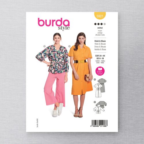 BURDA - 5921 - ROBE & BLOUSE POUR FEMMES