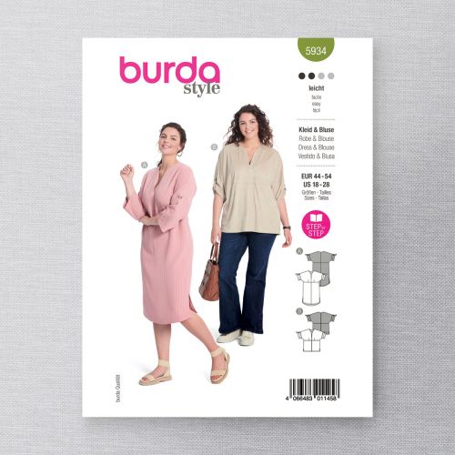 BURDA - 5934 - ROBE & BLOUSE POUR FEMMES