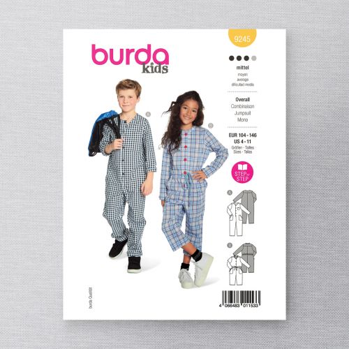 BURDA - 9245 - COMBINAISON POUR ENFANTS