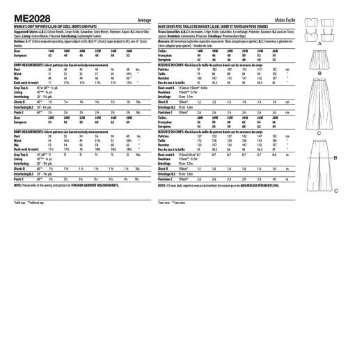 KNOW ME - ME2028 HAUT COURT BONNET C,D,DD, SHORT ET PANTALON POUR FEMMES
