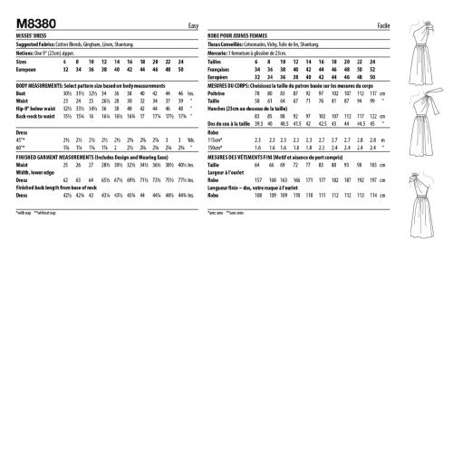 MCCALL'S - M8380 ROBES POUR FEMMES