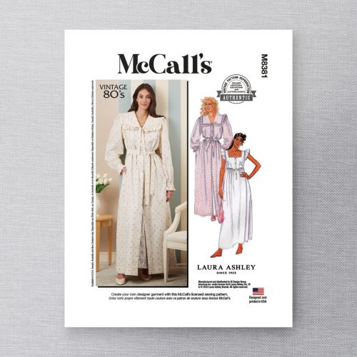 MCCALL'S - M8381 PEIGNOIR, CEINTURE À NOUER ET CHEMISE DE NUIT POUR FEMMES - TP-G