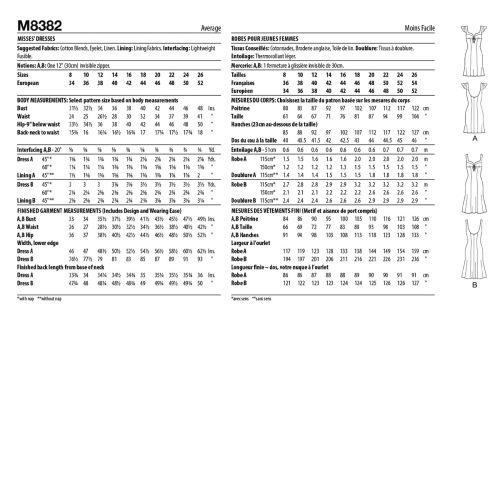 MCCALL'S - M8382 ROBE POUR FEMMES