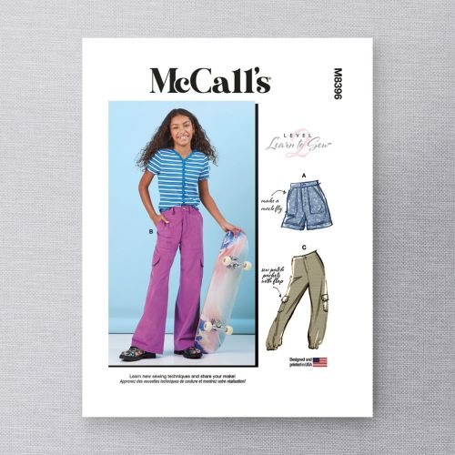 MCCALL'S - M8396 PANTALON CARGO ET SHORTS POUR FILLE - 7-14