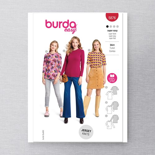 BURDA - 5876 - T-SHIRT POUR FEMMES